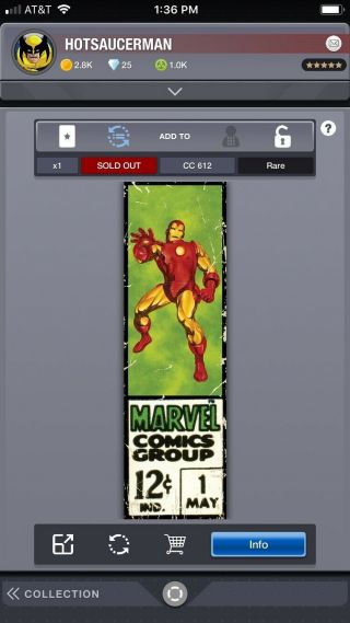 topps digital marvel collect Account 6