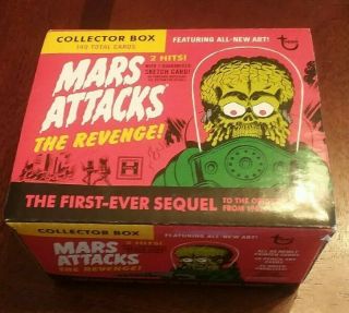 Mars Attacks The Revenge Collectors Box With Sketch Card And Auto