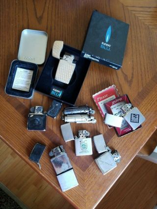 Vintage Lighters Zippo And Other Brands.  Stromberg Carlson.  Military? Ross