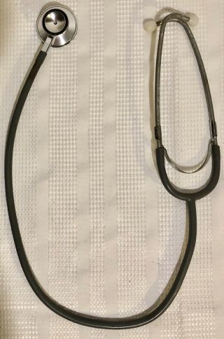 Vintage Stethoscope Very Old Grey Tubing & Stainless Head 1940’s - 50’s 4