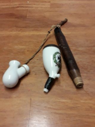 SMALL ANTIQUE VINTAGE GERMAN ULMER PORCELAIN TOBACCO PIPE DATED 1914 4
