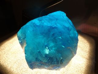 Andara Crystal Glass 4400 Grams P18 Ocean Blue Cosmic Monatomic Large