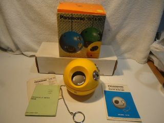 Panasonic Transistor Radio R - 70 Yellow W/box Vintage Space Age