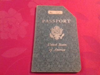 1952 Usa Passport Iss.  In Paris : Germany Amg Turkey Jordan Libanon Syria Cyprus