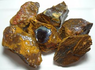 Natural Boulder Opal Rough Parcel From Winton 2.  68 KG Total Lapidary Hobby 2