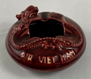 Rare Vintage Red Air Viet Nam Raised Dragon Ashtray South Vietnam Saigon Airline