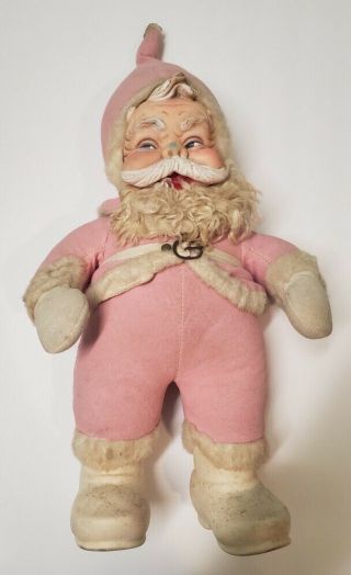 Vintage 20 " Rushton Pink Santa Claus