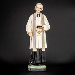 Saint John Vianney Statue | St Patron Parish Priests Plaster Figure | 21 "