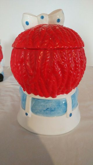 Set - Vintage Napcoware Raggedy Ann and Andy Cookie Jars (2) 5