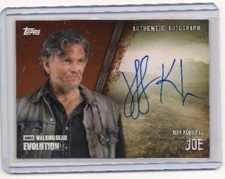 Topps Walking Dead Evolution Jeff Kober/joe Autograph Card /99