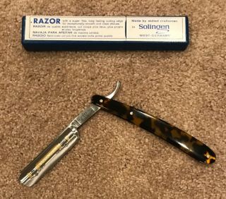 Vintage Solingen Straight Razor Hoffritz Blade Case Made In Germany