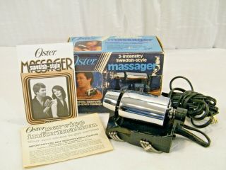 Oster Usa Chrome Swedish Hand Massager Box Booklets 138 - 11 Vibrator Barber