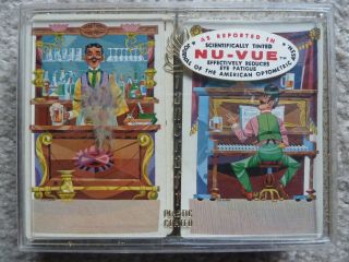 Vintage Nu Vue Stancraft Double Decks Playing Cards Bartender & Piano Player