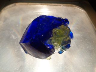Andara Crystal Glass 400 Grams D38 Mystic Cobalt Blue/bright Yellow Monatomic