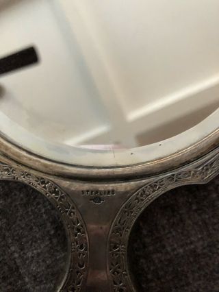 Antique Sterling Silver Handheld Mirror 6