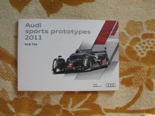 Audi Sports Prototypes R18tdi 2011 Brochure Prospekt