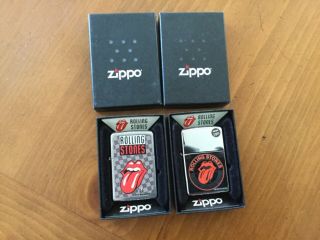 2 Rolling Stones Zippo Lighters