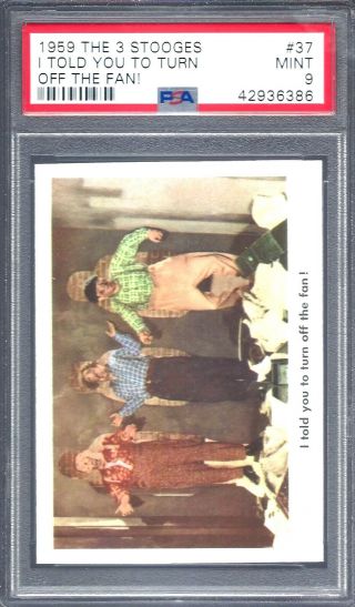 1959 The 3 Stooges I Told You To Turn Off The Fan 37 Psa 9 (6386) Pop 18