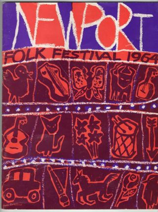1964 Newport Folk Festival Program,  Bob Dylan,  Joan Baez,  Judy Collins