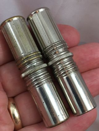2 Vintage Vestalite Tube Shaped Catalytic Platinum Wire Pocket Lighters