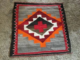 Late 1800s Navajo Rug Saddle Blanket.  Great Color /design Estate