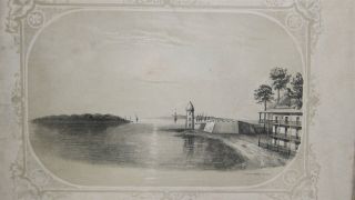 1851 Dauphin Island,  Mobile Alabama Fort Boyer Bowyer Antique Litho Sheet Music 2