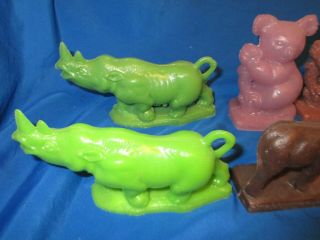 11 Animal Mold - o - Rama Wax Plastic Figures Tampabay Lowry Park Zoo 2