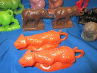 11 Animal Mold - o - Rama Wax Plastic Figures Tampabay Lowry Park Zoo 3