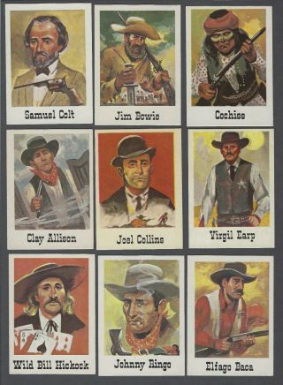 1966 Leaf Good Guys And Bad Guys Trading Cards Complete Set of 72 4