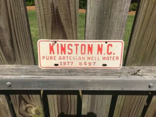 Kinston North Carolina City License Plate Nc City Tax Tag Nc Topper 1977 6497