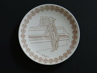 Plate With Manx Cat Kettlesprings Kilns Alliance Ohio Isle Of Man Artist Mylrea