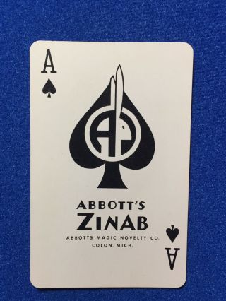 Vintage Abbott ' s Zinab Fan deck. 3