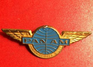Us Pan Am Airlines Junior Clipper Crew Pilot Pin Badge Aviation