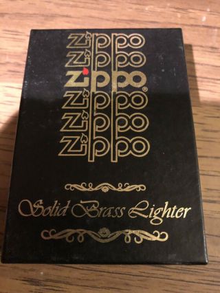 Vintage 1932 - 1983 Solid Brass Zippo Lighter & Paperwork