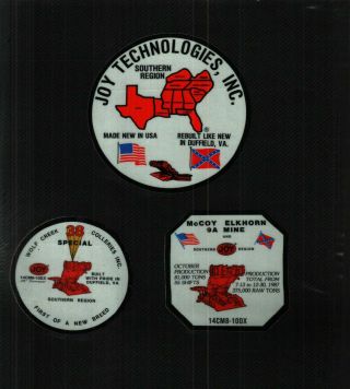 Rare Set Of 3 Different Southern Region Joy Coal Mining Sticker 292