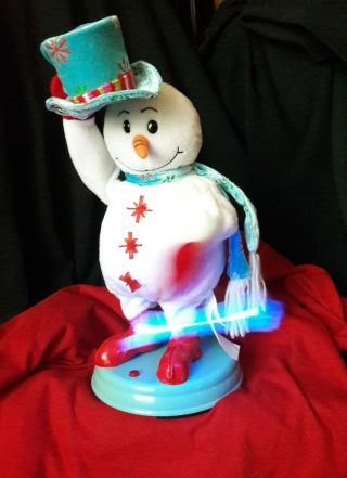 Gemmy ▪spinning Snowflake Frosty Snowman Sings▪ Dances ▪animated Snow Miser
