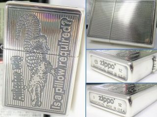 Alligator Nap Is A Pillow Required? Zippo Bottomz Up 2012 Unfired Rare 32190618