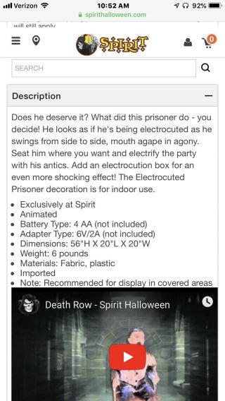 Spirit Halloween Animatronics Death Row 3