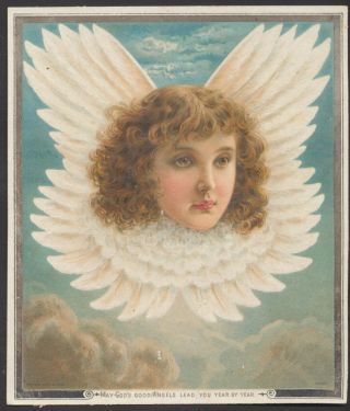 C5220 Victorian Tuck Prize Design Year Card: Angel Head,  Rebecca Coleman