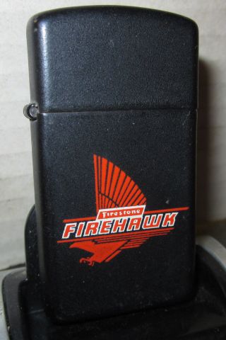 Vintage Rare 1987 Firestone Tires Firehawk Zippo Lighter Rare Slim