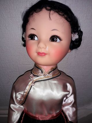 Vintage Chinese Folk Doll Peoples Republic Of China Plastic Rubber Vgc