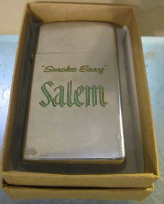 Vintage very rare 1974 SALEM CIGARETTES slim ZIPPO LIGHTER RARE 2