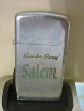 Vintage very rare 1974 SALEM CIGARETTES slim ZIPPO LIGHTER RARE 5