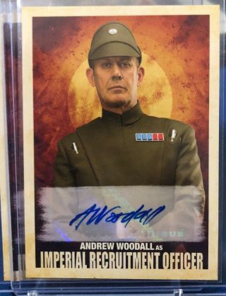 2018 Topps Star Wars Story Solo Signed Auto Autograph Andrew Woodall