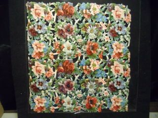 Victorian Scrap 8763 - Sheet Of Flowers By Raphael Tuck - Extra Extra Large