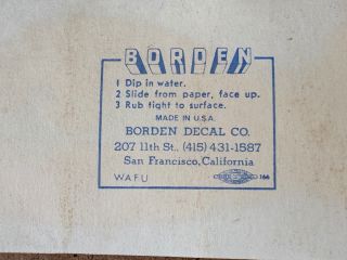 Vintage NOS Edison Standard Phonograph Banner Water Slide Decal Edison Cylinder 2