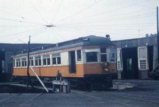 E: Orig Rbk Slide: Wcf&n Waterloo Cedar Falls & Northern Trolley 102 In 1954