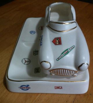 RARE auto racing PIPE/CIGARETTE ashtray holder MG FERRARI PORSCHE SABB 3