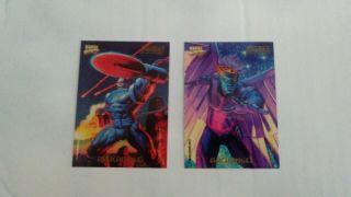 1994 Fleer Marvel Masterpieces Series 3 Powerblast 9 Card X - Men Insert Set