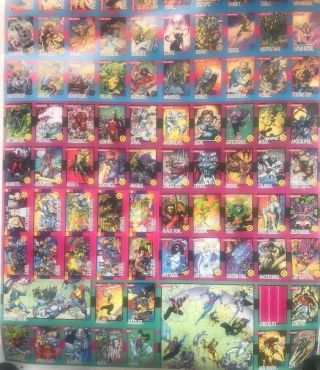 Marvel X - Men Heroes Uncut Trading Cards - 100 Cards - Impel 1992